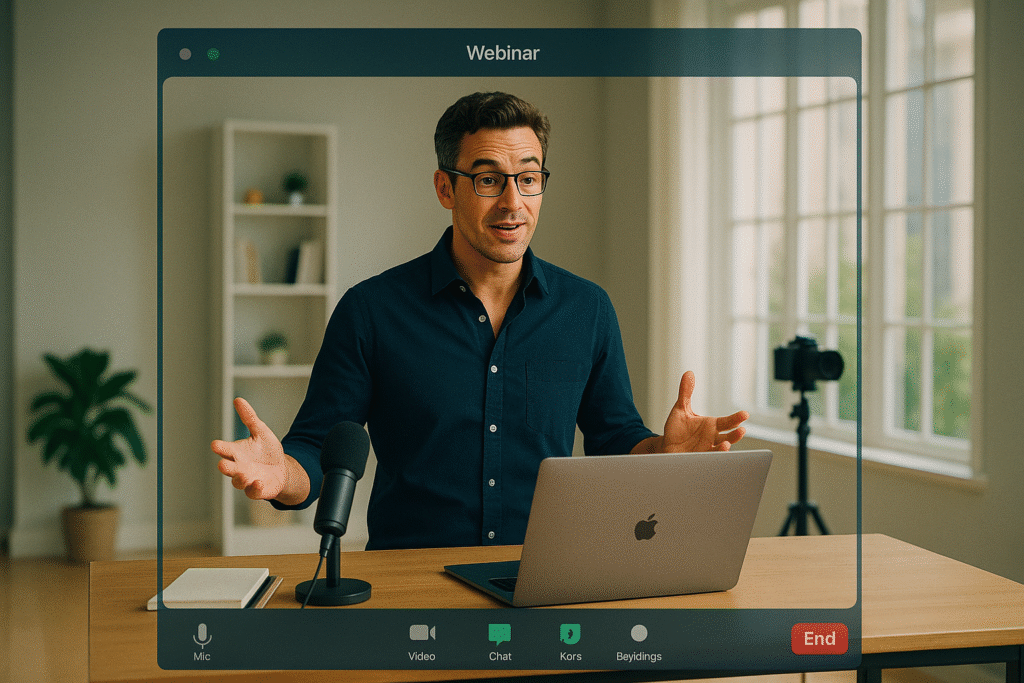 webinar por zoom en un lanzamiento digital