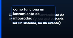 Imagen destacada para Cómo funciona un lanzamiento de infoproductos (y por qué debería ser un sistema, no un evento)